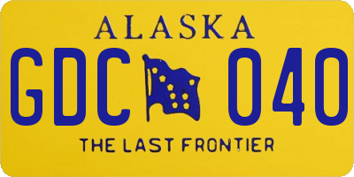 AK license plate GDC040