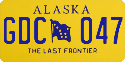 AK license plate GDC047