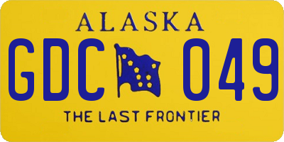 AK license plate GDC049