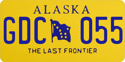 AK license plate GDC055
