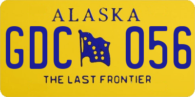 AK license plate GDC056