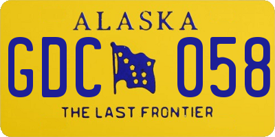 AK license plate GDC058