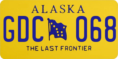 AK license plate GDC068
