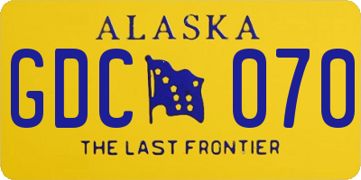 AK license plate GDC070