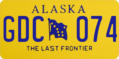 AK license plate GDC074