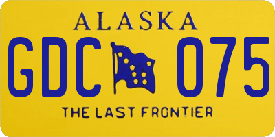 AK license plate GDC075