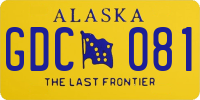 AK license plate GDC081