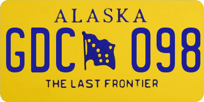 AK license plate GDC098