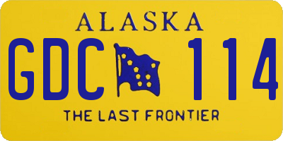 AK license plate GDC114