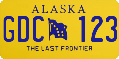 AK license plate GDC123