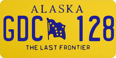 AK license plate GDC128