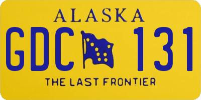 AK license plate GDC131