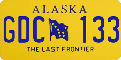 AK license plate GDC133
