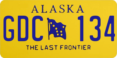 AK license plate GDC134
