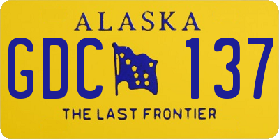 AK license plate GDC137