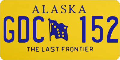 AK license plate GDC152