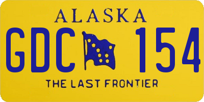 AK license plate GDC154