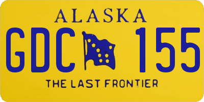 AK license plate GDC155