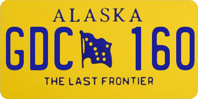 AK license plate GDC160
