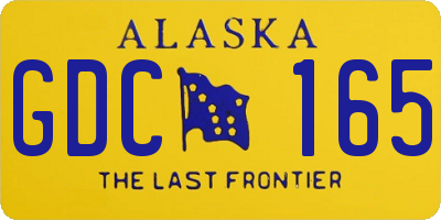 AK license plate GDC165