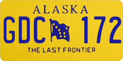 AK license plate GDC172