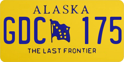 AK license plate GDC175