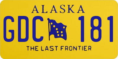 AK license plate GDC181