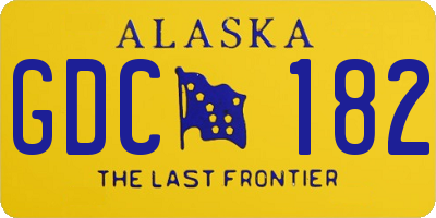 AK license plate GDC182