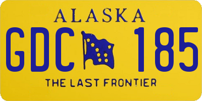 AK license plate GDC185