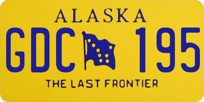 AK license plate GDC195