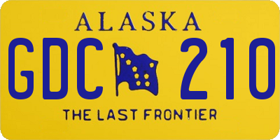 AK license plate GDC210