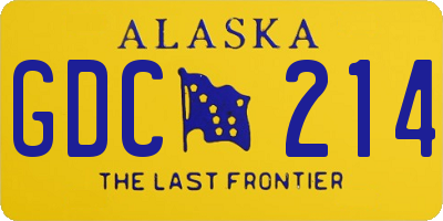 AK license plate GDC214