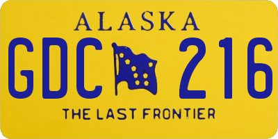 AK license plate GDC216