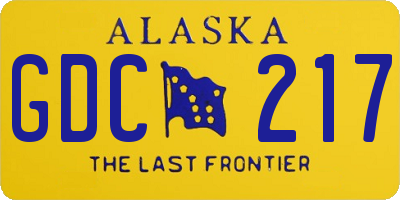 AK license plate GDC217
