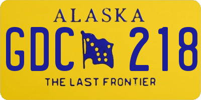 AK license plate GDC218