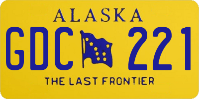 AK license plate GDC221