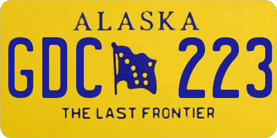 AK license plate GDC223