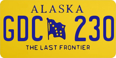 AK license plate GDC230