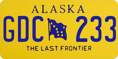 AK license plate GDC233