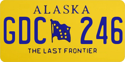 AK license plate GDC246