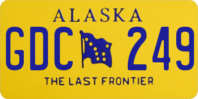 AK license plate GDC249