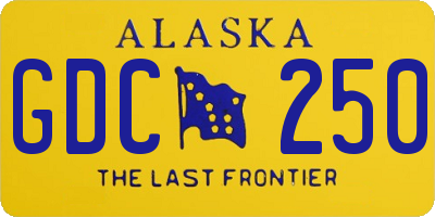 AK license plate GDC250