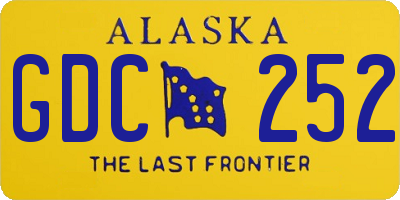 AK license plate GDC252