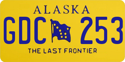 AK license plate GDC253