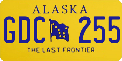 AK license plate GDC255