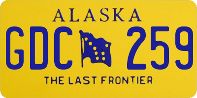 AK license plate GDC259