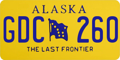 AK license plate GDC260