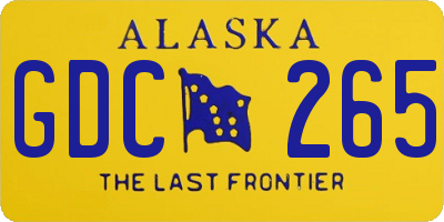 AK license plate GDC265