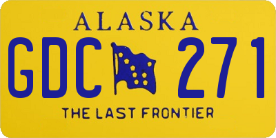 AK license plate GDC271