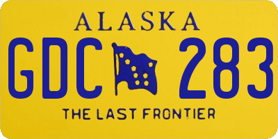 AK license plate GDC283